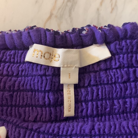 Maje Joumi Smocked Mini Skirt - Picture 5 of 6